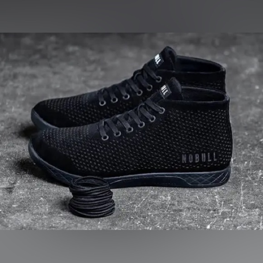 NOBULL Women's Black Knit High-Top Sneakers